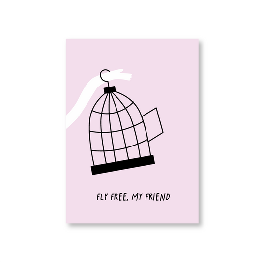Fly Free Pet Sympathy Card