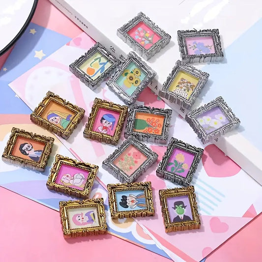 Set of 10 Random Oil Painting Fridge Magnets