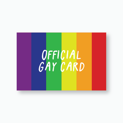 Official Gay Card