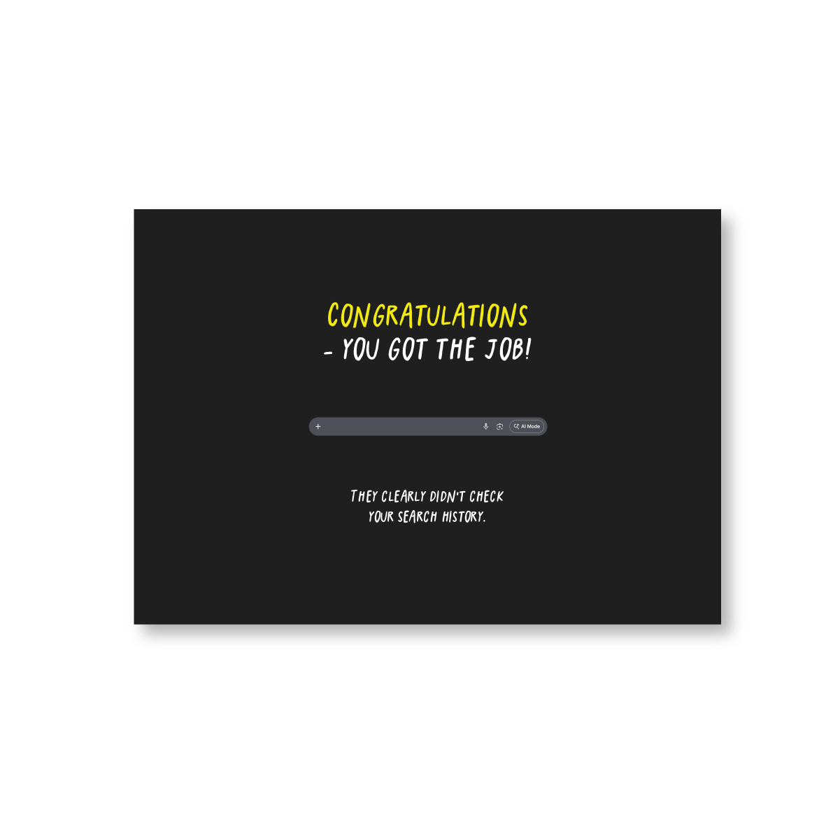 New Job Card (Didn't Check Your Search History)