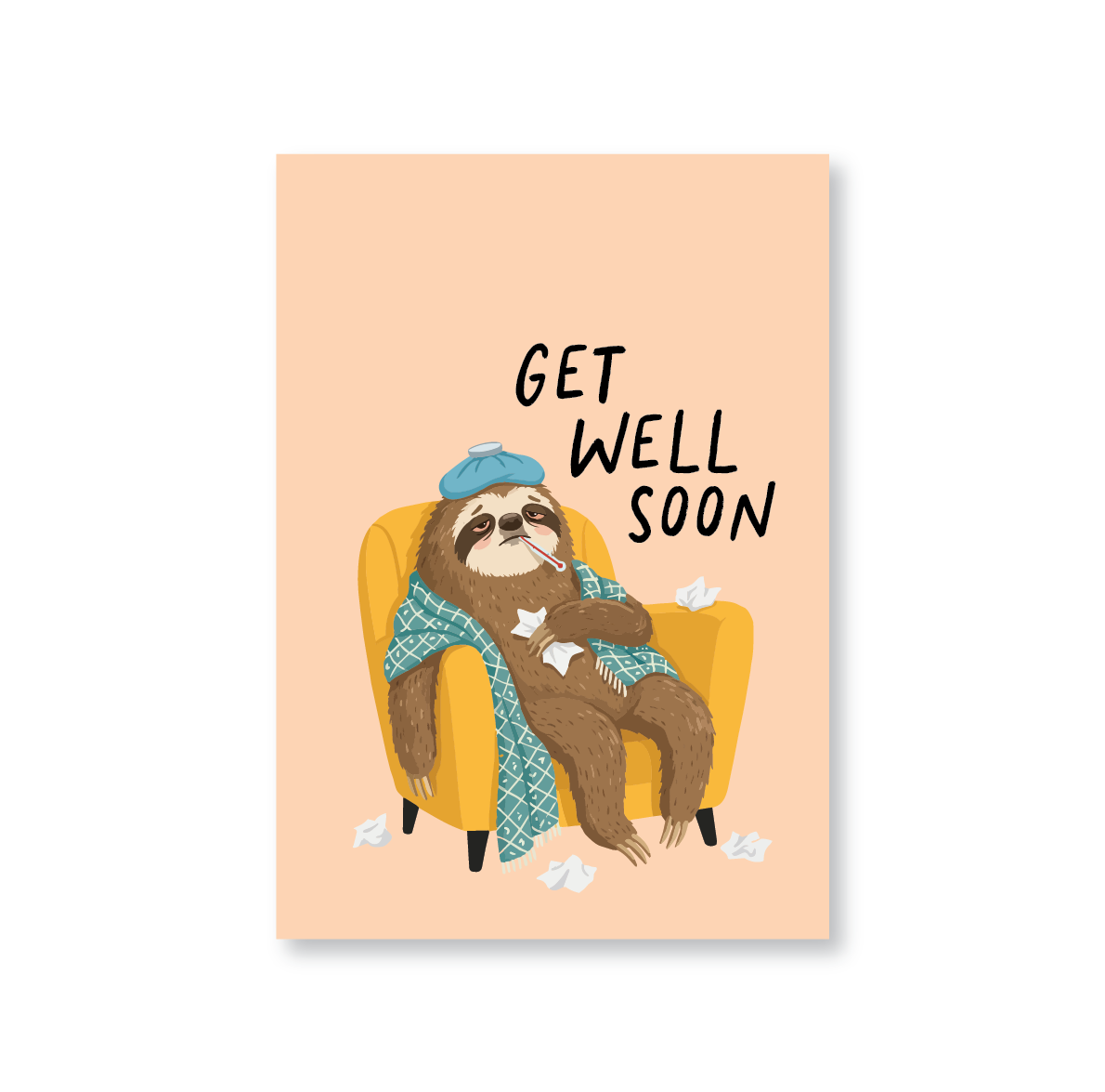 Get Well Soon Card (Sloth-Themed)