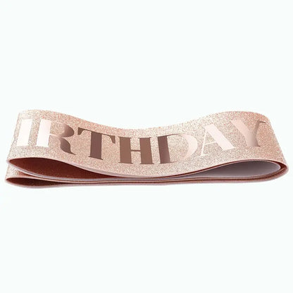 Glitter Birthday Girl Sash