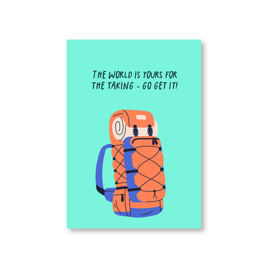 Good luck traveling / backpacking card