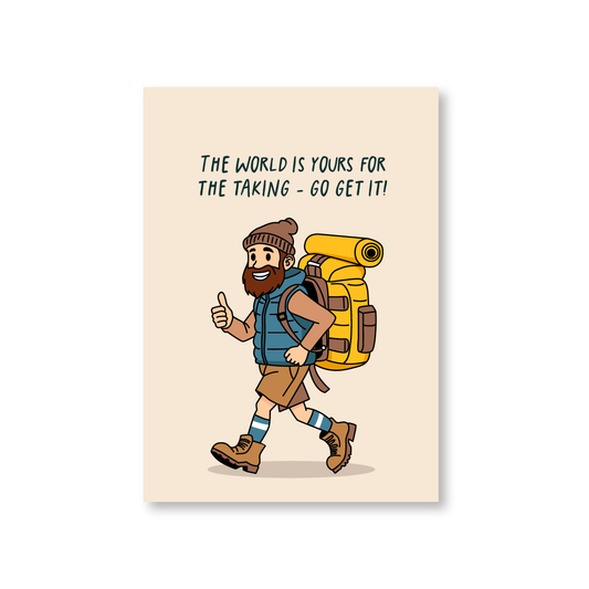 Good luck travelling / backpacking card