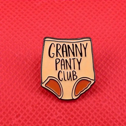 Granny Panty Club Hilarious Pin Badge