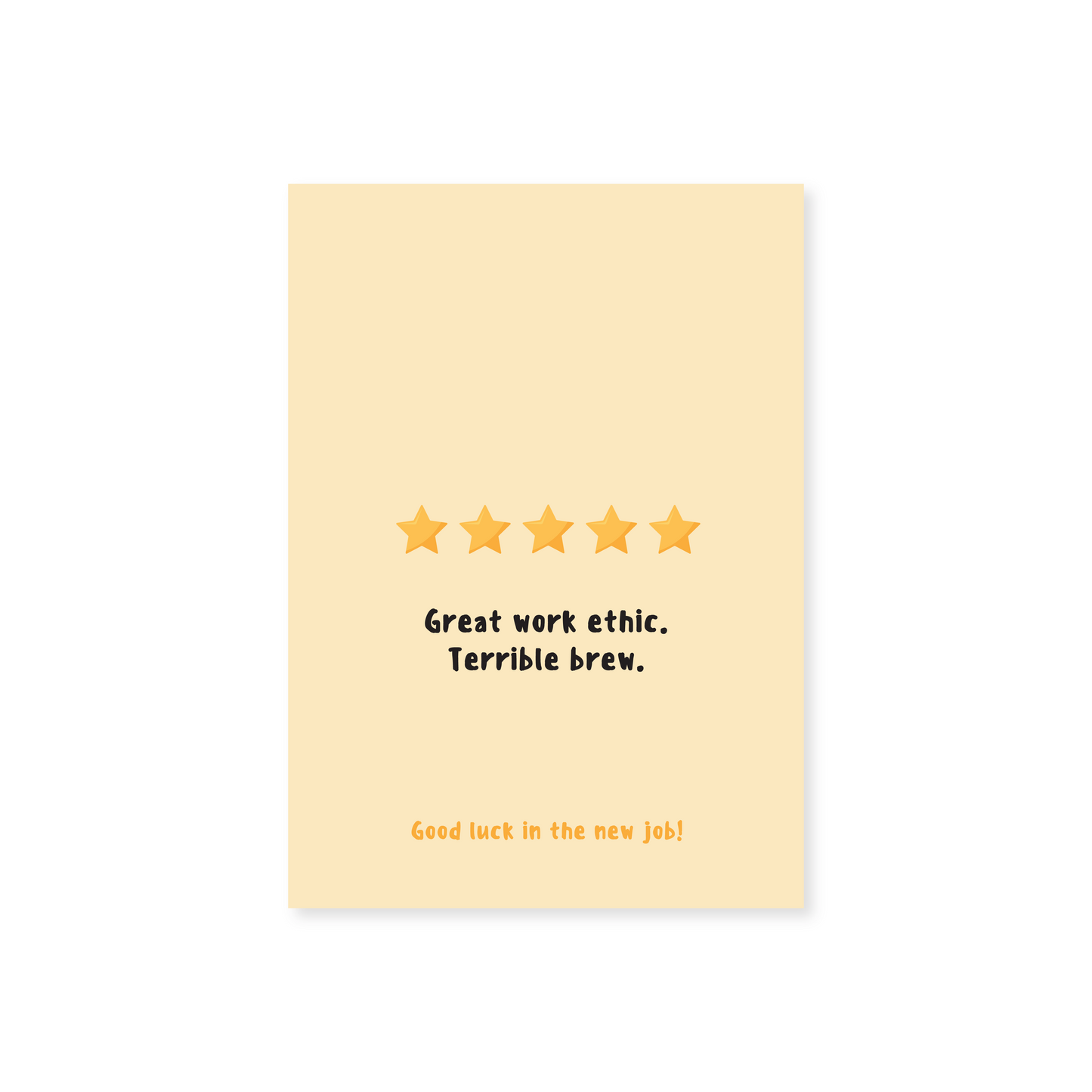 Good Luck In The New Job - 5 Star Colleague (New Job Card)