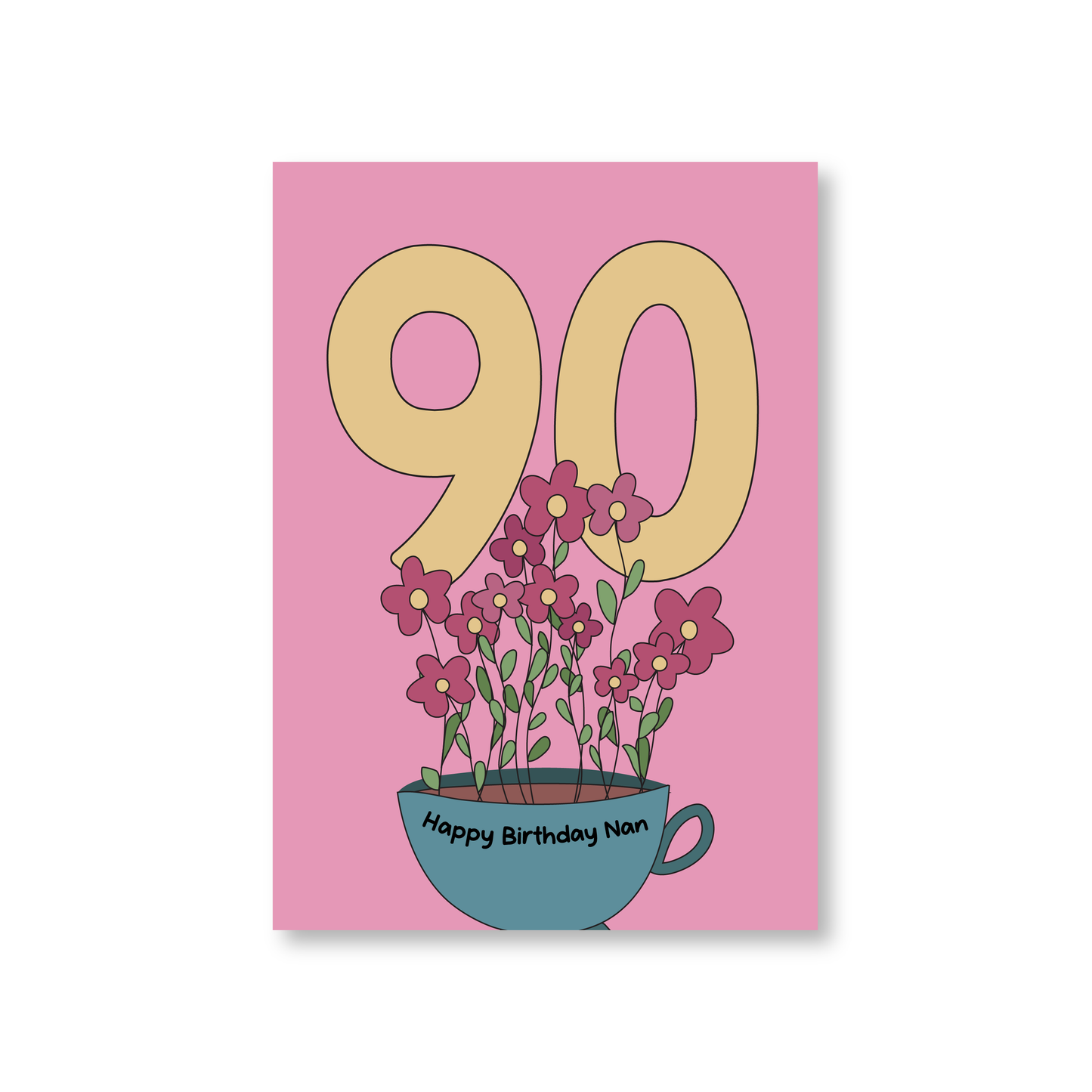 Happy 90th Birthday Card For Nan