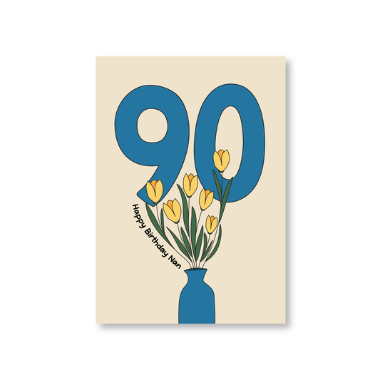 Happy 90th Birthday Card For Nan