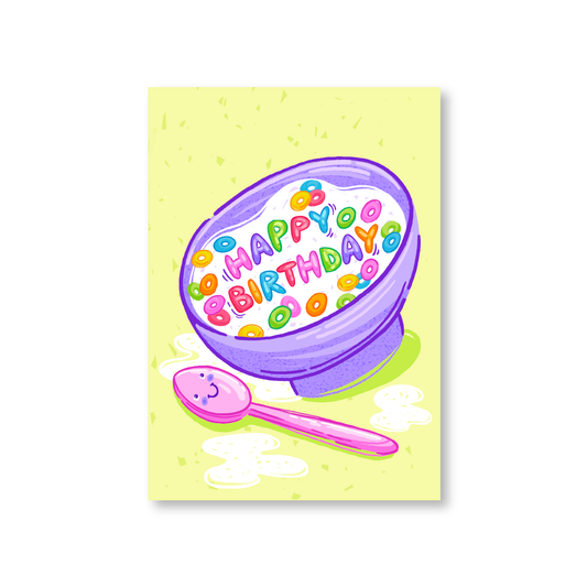 Happy Birthday Cheerios Breakfast Cereal Card