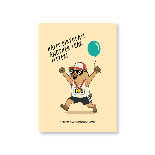 Another Year Fitter* Happy Birthday Card