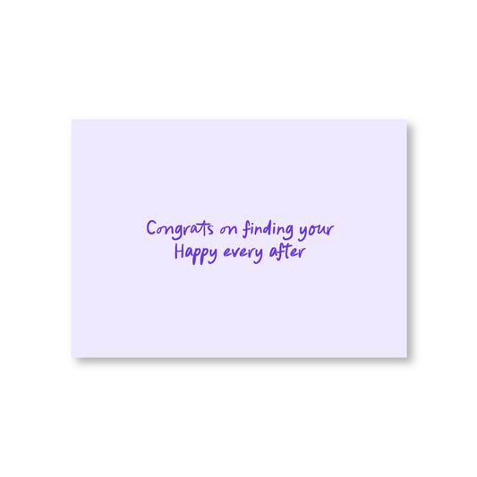 Congrats On Finding Your Happy Every After (Simplistic Wedding Card)