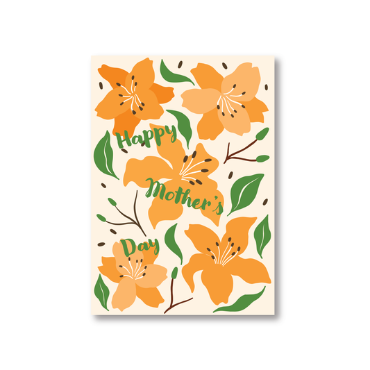 Mothers Day Card Featuring Lillies