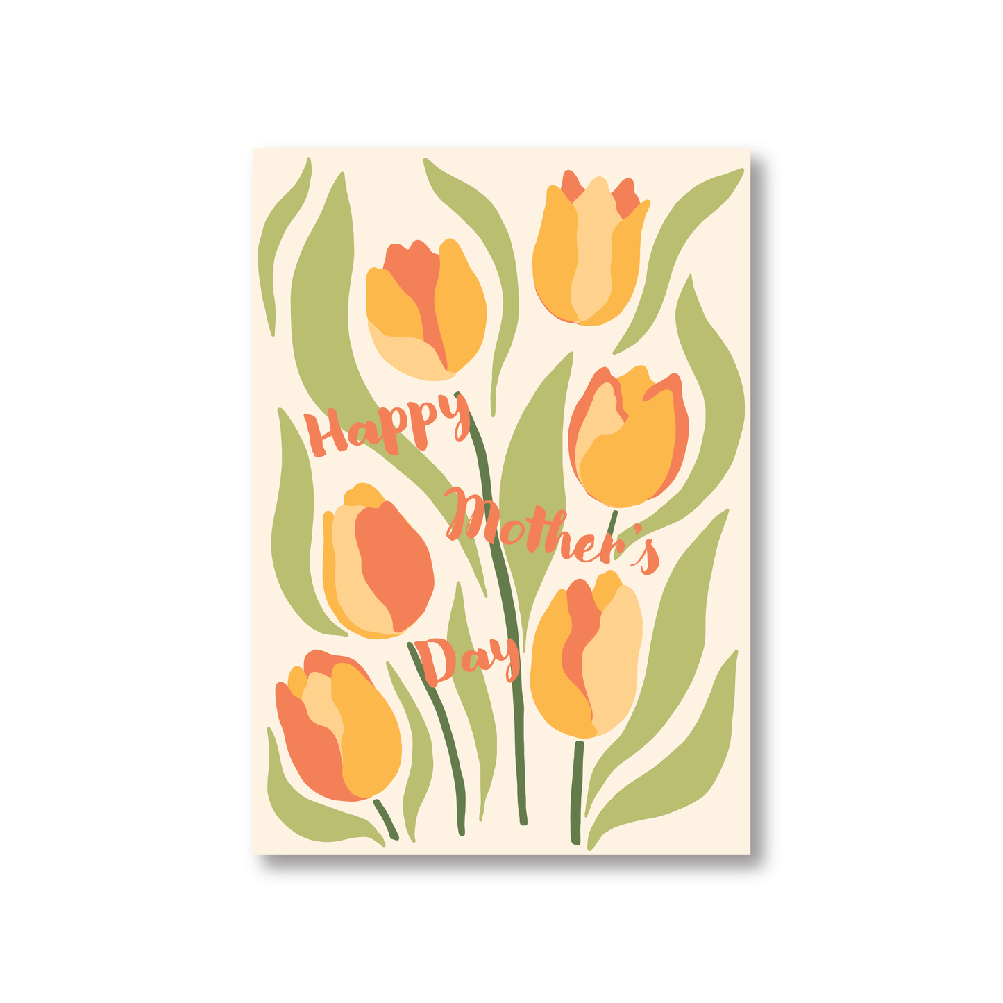 Mothers Day Card Featuring Tulips