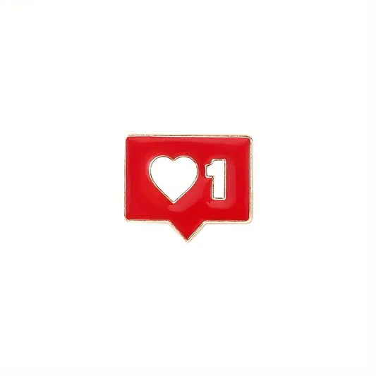 Small Heart Notification Pin Badge