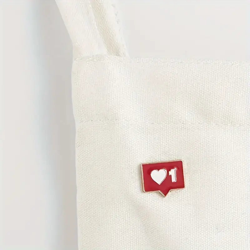 Small Heart Notification Pin Badge
