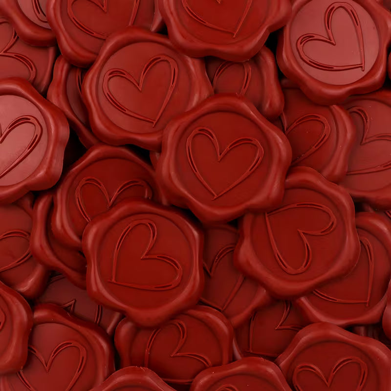 Cute Heart Wax Envelope Seal Sticker