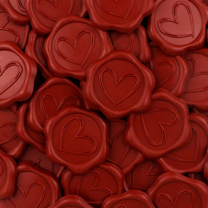 Cute Heart Wax Envelope Seal Sticker