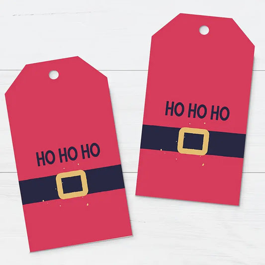 Ho Ho Ho Santa Christmas Gift Tag (Pack of 8)