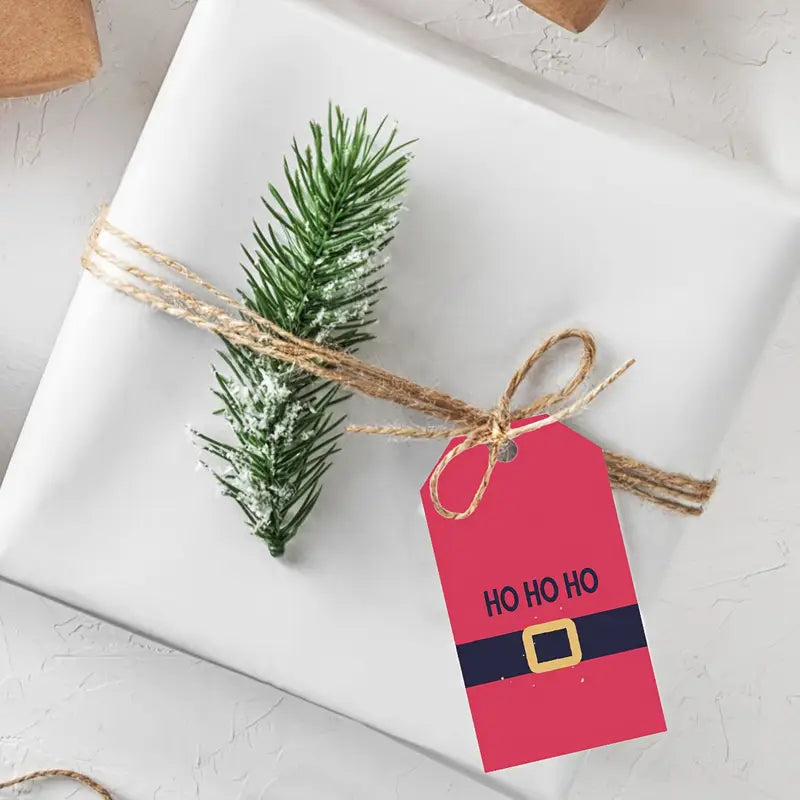 Ho Ho Ho Santa Christmas Gift Tag (Pack of 8)