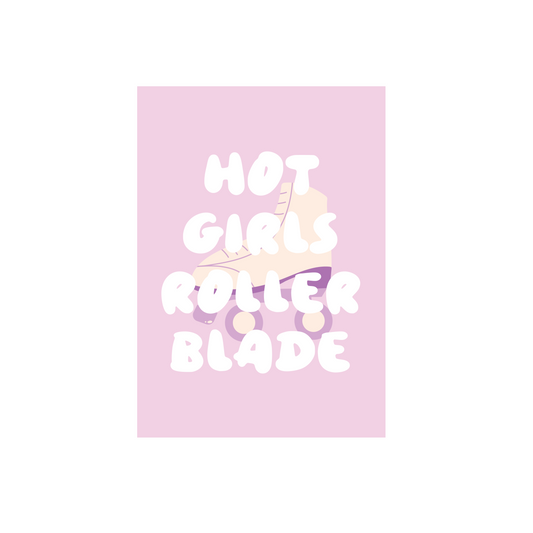 Hot Girls Roller Blade Poster