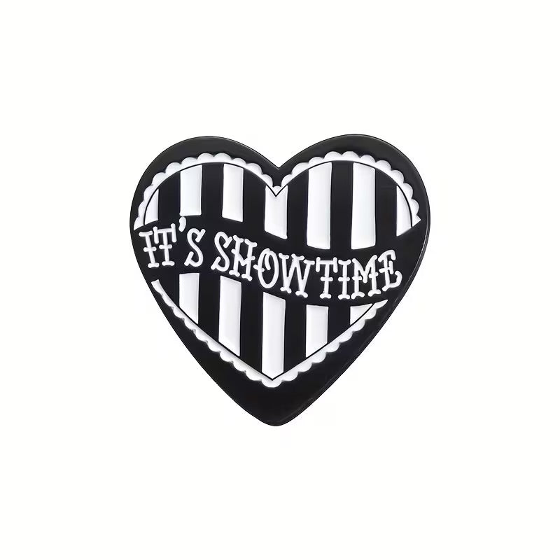 It's Showtime Heart Pin Badge