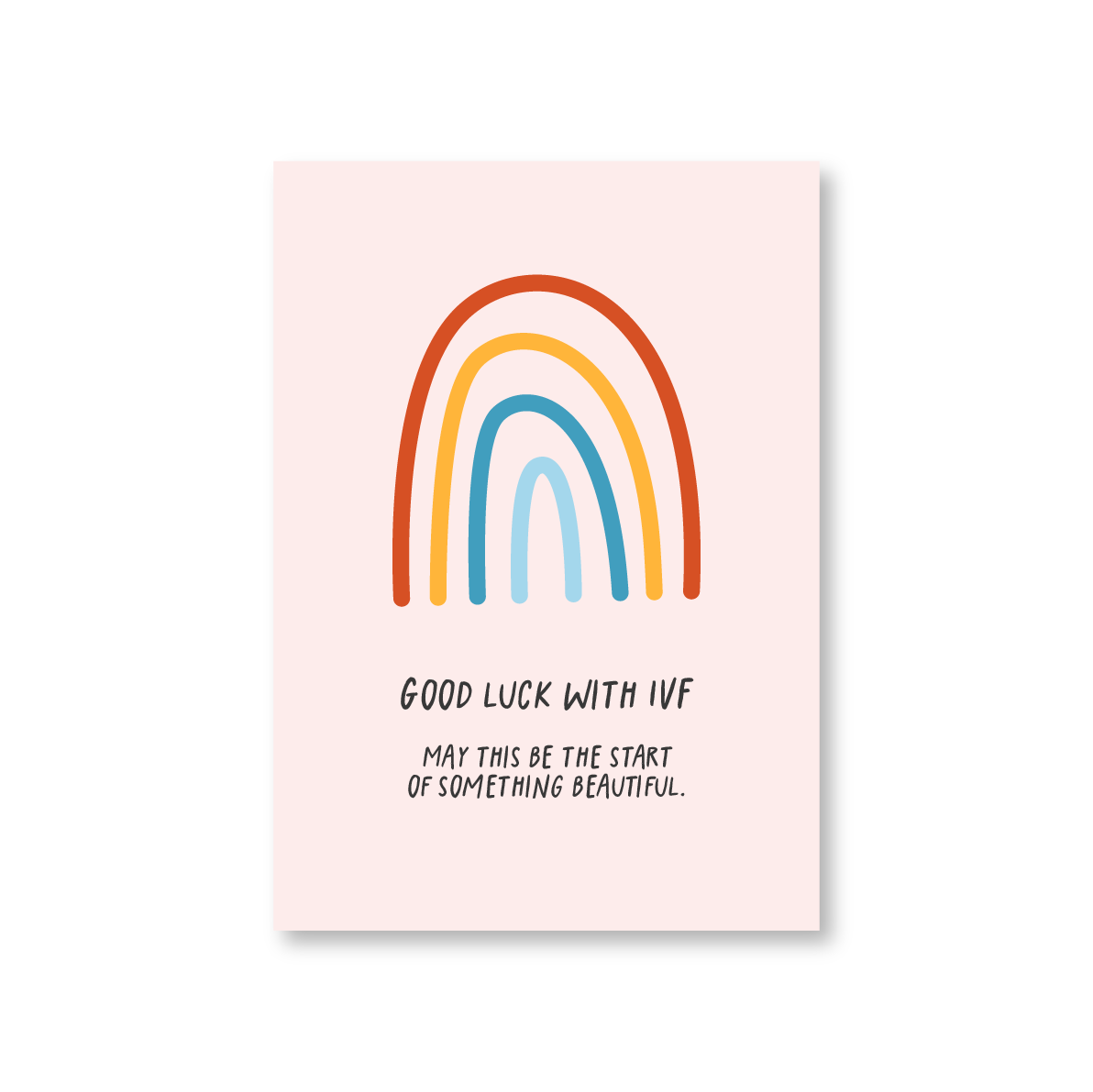 Rainbow IVF Good Luck Card