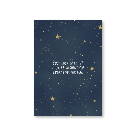 Wishing On Every Star IVF Good Luck Card