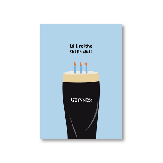 Lá Breithe Shona Duit Irish Guinness Happy Birthday Card