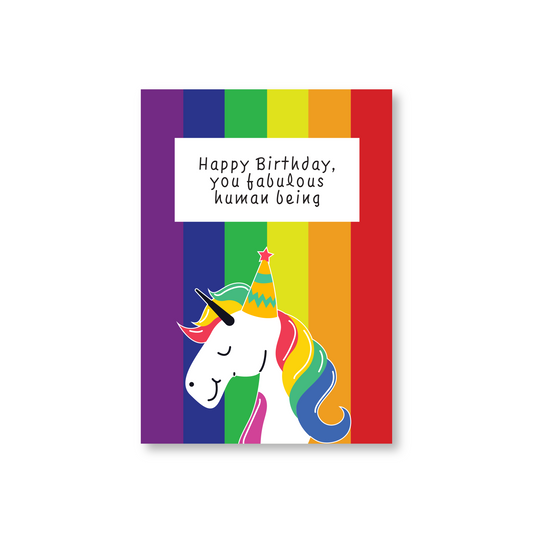 Happy Birthday, You Fabulous Human Being (LGBT Birthday Card)