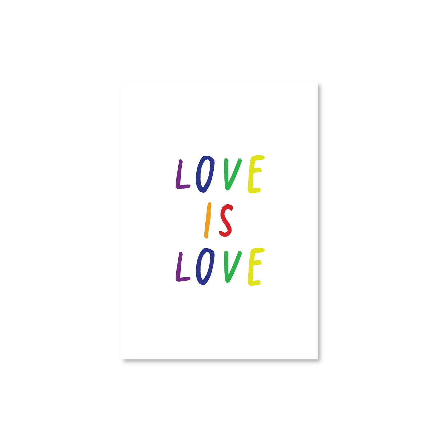 Simple Love Is Love LGBT A6 Postcard