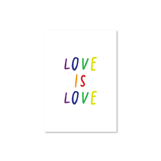 Simple Love Is Love LGBT A6 Postcard