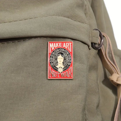 Make Art Not War Pin Badge