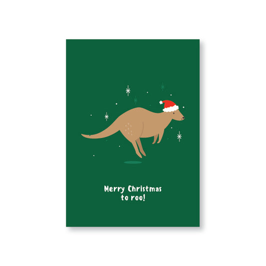 Merry Christmas To Roo Kangaroo Christmas Card
