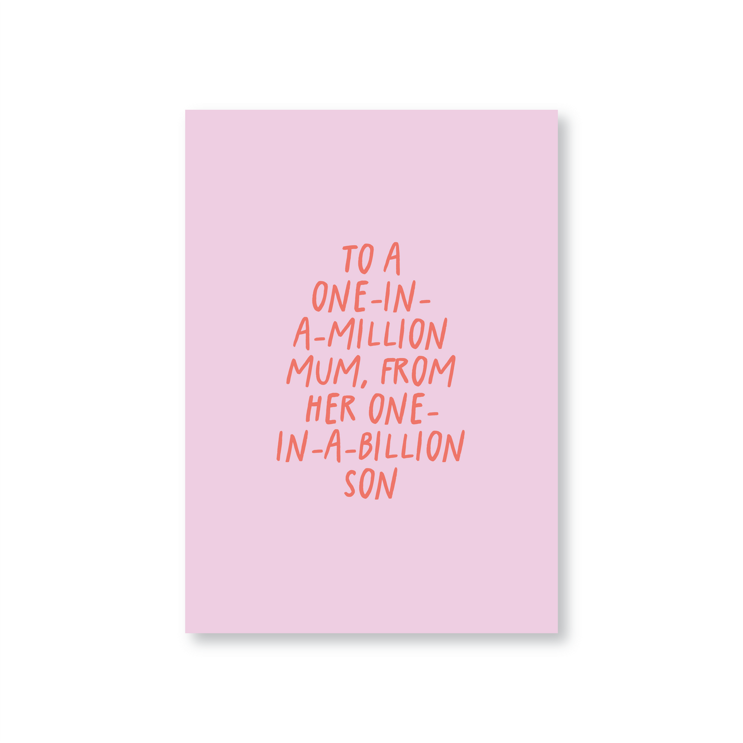 One In A Million Mum From Son Or Daughter (Mothers Day Card)