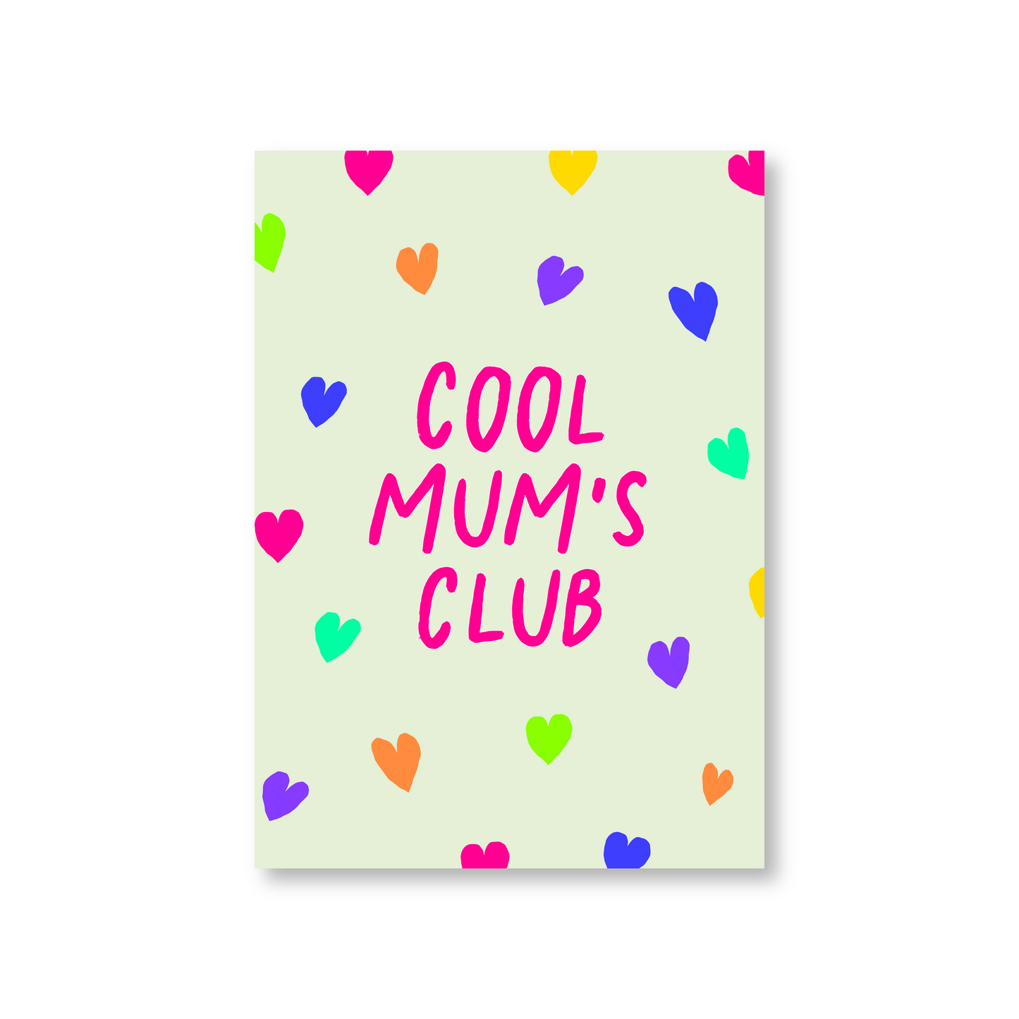 Cool Mum's Club Greetings Card