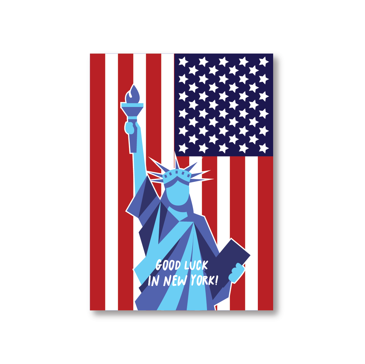 Good Luck In New York Moving Away Card