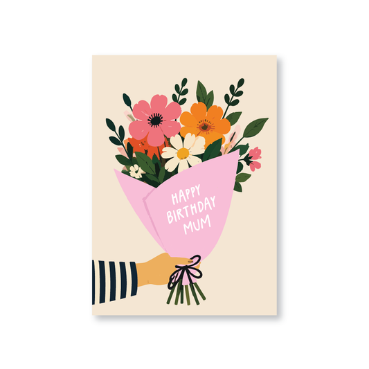 Pretty Bouquet Happy Birthday Mum Card