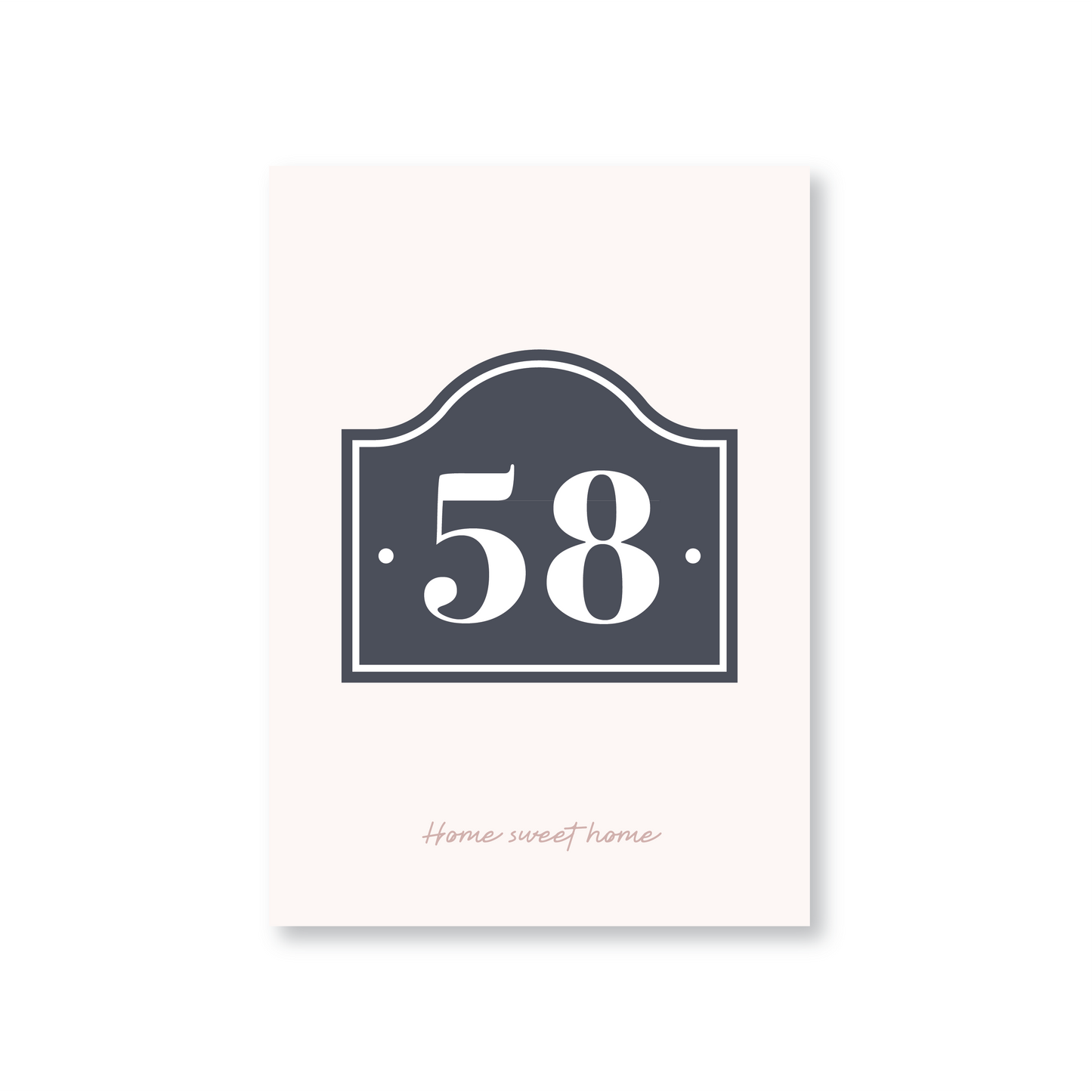 New Home Card With Personalised Door Number