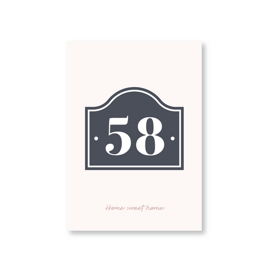 New Home Card With Personalised Door Number