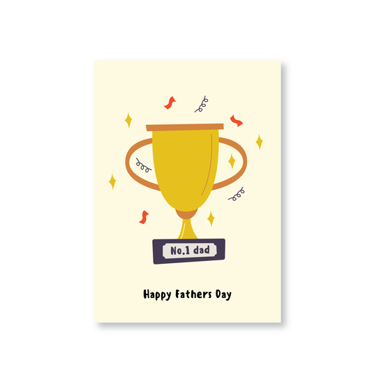 No.1 Dad Happy Fathers Day Card