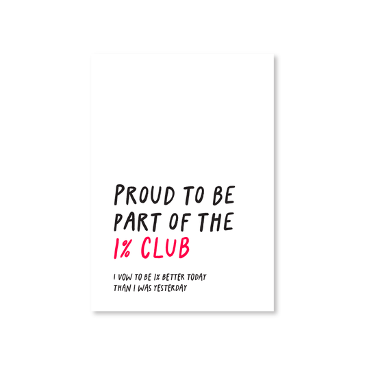 One Percent Poster (1% Club) (A4)