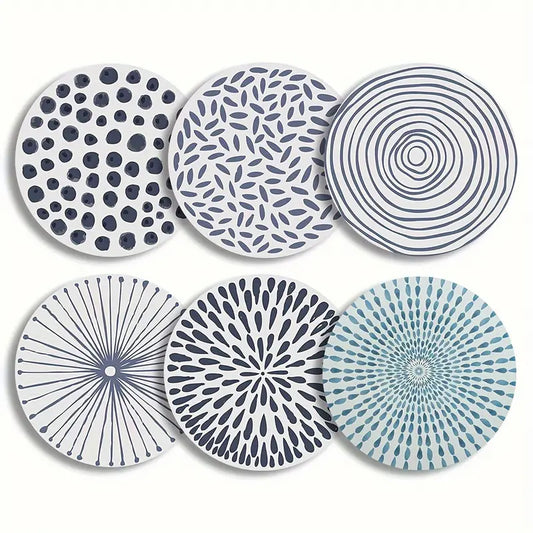 Pack of 6 Minimalist Wooden Drinks Coasters