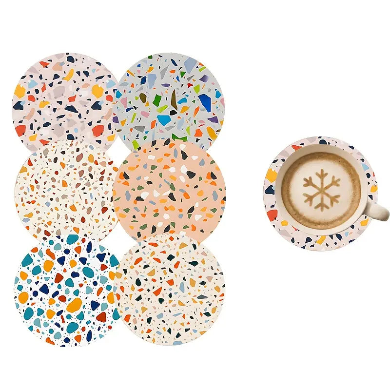Pack of 6 Fun Geometric Pattern Drinks Coasters