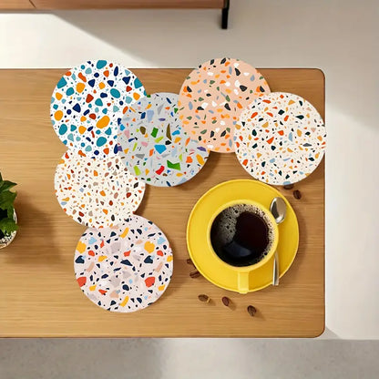 Pack of 6 Fun Geometric Pattern Drinks Coasters