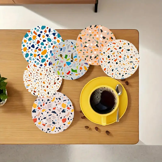 Pack of 6 Fun Geometric Pattern Drinks Coasters
