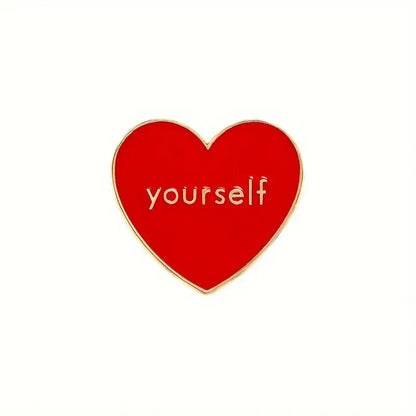 Love Yourself Heart Pin Badge