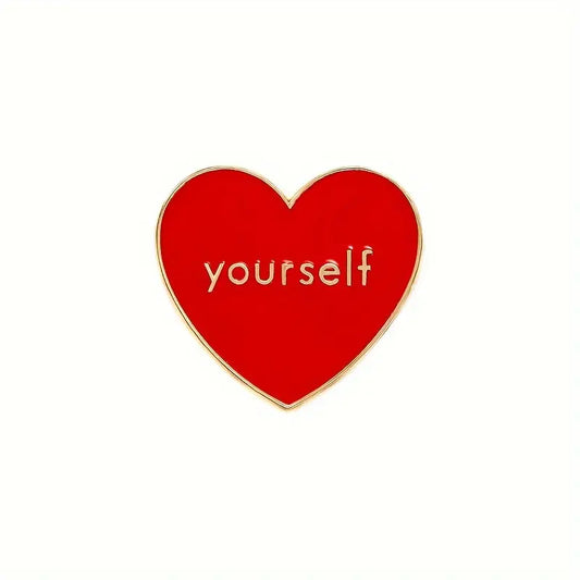 Love Yourself Heart Pin Badge