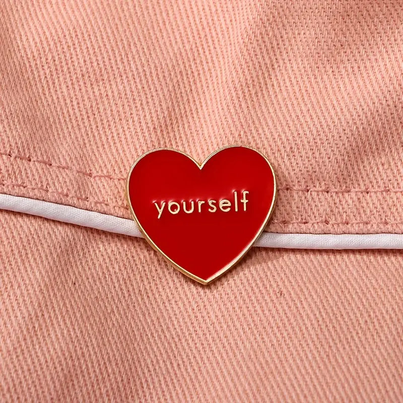 Love Yourself Heart Pin Badge