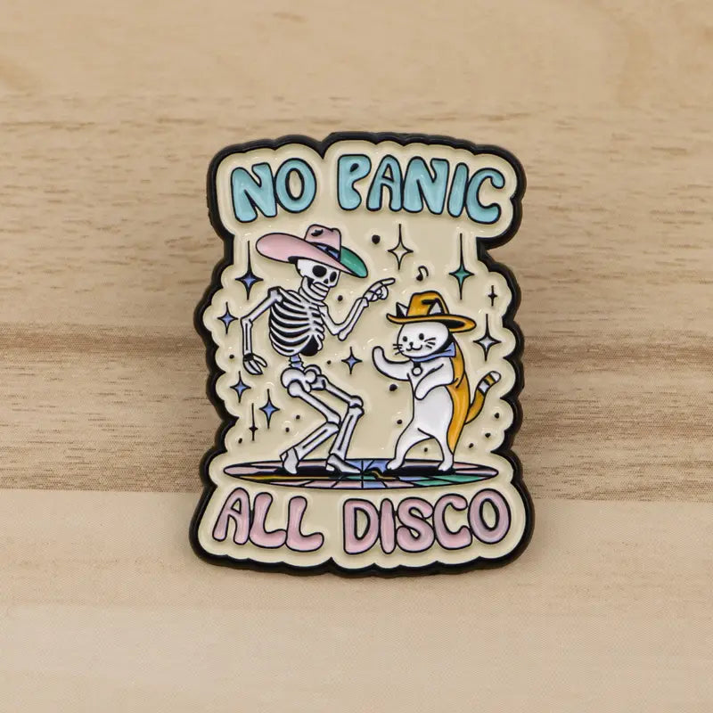 All Panic, No Disco Pin Badge For Emos