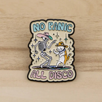 All Panic, No Disco Pin Badge For Emos